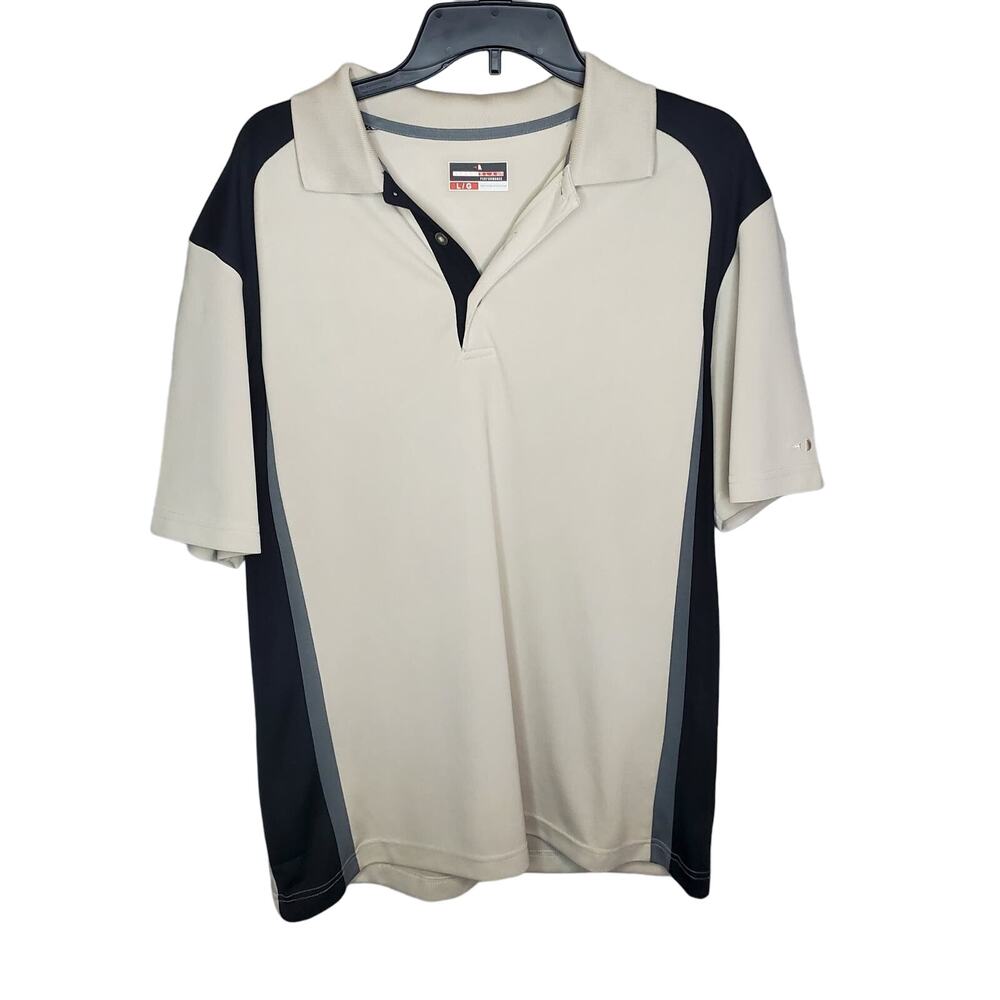 Grand Slam Performance Golf Polo Men's Large Tan with Black Shirt